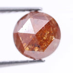 0.88 Ct round rose cut red natural diamond loose fancy color gemstone for handmade jewelry and custom fine jewelry designs