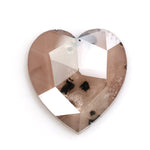 brown color gold heart diamond ring with brilliant sparkle