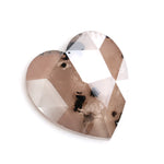brown color gold heart diamond ring with brilliant sparkle