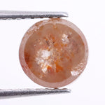 1.24 Ct round rose cut peach pink natural diamond loose fancy color gemstone for ring making and custom fine jewelry designs