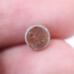 1.24 Ct round rose cut peach pink natural diamond loose fancy color gemstone for ring making and custom fine jewelry designs