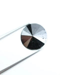 2.41 Ct authentic natural black diamond round cut loose gemstone, deep black faceted diamond for custom engagement rings, bold statement stone, high quality genuine black diamond for luxury jewelry design