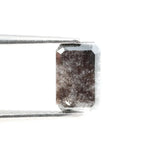 1.23 Ct emerald cut brown black grey natural diamond with sleek shape and subtle sparkle for modern luxury jewelry