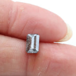 1.23 Ct emerald cut brown black grey natural diamond with sleek shape and subtle sparkle for modern luxury jewelry