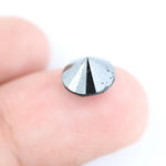 2.41 Ct authentic natural black diamond round cut loose gemstone, deep black faceted diamond for custom engagement rings, bold statement stone, high quality genuine black diamond for luxury jewelry design