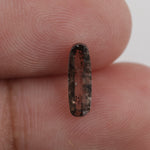 brown color diamond ring with sapphire baguettes