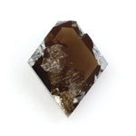 0.57 Ct brown kite cut natural diamond with warm tone and subtle sparkle for elegant geometric jewelry