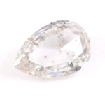 0.89 Ct white Pear lab created diamond with elegant crescent shape and clean facets