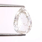 0.89 Ct white Pear lab created diamond with elegant crescent shape and clean facets