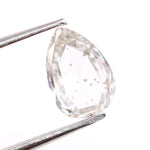 0.89 Ct white Pear lab created diamond with elegant crescent shape and clean facets