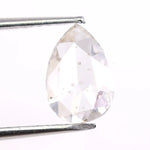 0.89 Ct white Pear lab created diamond with elegant crescent shape and clean facets