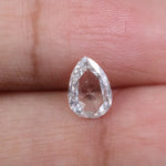 0.89 Ct white Pear lab created diamond with elegant crescent shape and clean facets