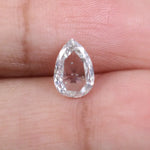 0.89 Ct white Pear lab created diamond with elegant crescent shape and clean facets