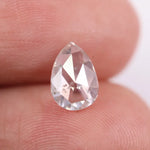 0.89 Ct white Pear lab created diamond with elegant crescent shape and clean facets