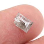 grey color lab grown diamond nose stud with sparkle