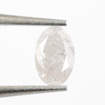 white color oval diamond cross oval diamond drop earrings