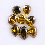 1.25 Ct Brown Yellow Colored Diamond Mix Shaped Lab Created Diamond Use For Jewerly