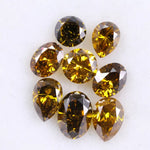 1.25 Ct Brown Yellow Colored Diamond Mix Shaped Lab Created Diamond Use For Jewerly