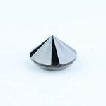Natural black diamond round cut loose stone for custom jewelry making, elegant authentic black diamond.