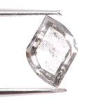 0.87 carat antique cut black and white lab grown diamond loose dual-tone diamond with vintage faceting for custom jewelry.