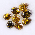 1.25 Ct Brown Yellow Colored Diamond Mix Shaped Lab Created Diamond Use For Jewerly