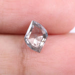 0.87 carat antique cut black and white lab grown diamond loose dual-tone diamond with vintage faceting for custom jewelry.