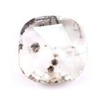 1.73 Ct white & Black Cushion lab created diamond with smooth curved shape and clean sparkling facets