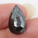 pear cut, black grey natural loose diamond, artistic queen themed diamond princess jewelry concept design