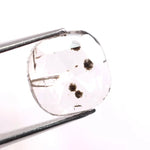 1.73 Ct white & Black Cushion lab created diamond with smooth curved shape and clean sparkling facets