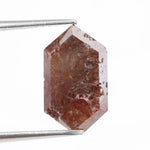 hexagon cut, brown natural loose diamond, extremely rare loose brown diamond with deep intense color