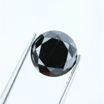 Natural black diamond 2.04 Ct round cut loose diamond for engagement ring and custom jewelry