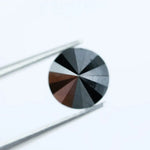 Natural black diamond 2.04 Ct round cut loose diamond for engagement ring and custom jewelry