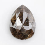 pear cut, brown champagne natural diamond, stud diamond earrings with brilliant polished finish.