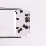 2.24 Ct white & Black Emerald cut lab grown diamond loose stone with radiant sparkle and precise curved facets