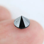 Natural black diamond 2.04 Ct round cut loose diamond for engagement ring and custom jewelry