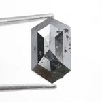 hexagon cut, black grey natural loose diamond, diamond hexagon cut elegant sparkle engagement ring gemstone