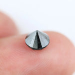 Authentic 1.36 Ct Round Black Diamond Loose Stone for Custom Pendant Jewelry