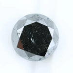 Natural 1.46 Ct black diamond round cut loose diamond for engagement ring, unique fine jewelry stone