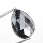 pear cut , grey black natural loose diamond, pear shaped diamond elegant luxury loose gemstone