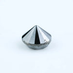 Natural 1.46 Ct black diamond round cut loose diamond for engagement ring, unique fine jewelry stone