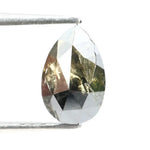 natural pear cut diamond and natural black and brown diamond ring collection