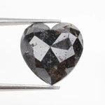 heart cut , grey black natural loose diamond, pictures of a raw diamond and pure diamonds collection