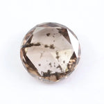 1.15 Ct round cut brown and white lab grown diamond loose stone with dual tone color and brilliant round facets for custom jewelry designs