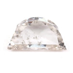 1.33 Ct white half moon cut lab grown diamond loose stone with smooth curved facets and bright sparkle