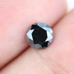 2.14 Ct natural black diamond round cut loose diamond for custom ring, authentic black diamond for fine jewelry
