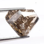 1.14 Ct luxury coffin cut natural brown diamond, earth mined loose stone with warm natural tone