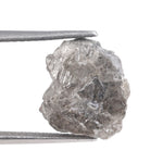 grey color excellent vs ideal cut rough diamond and large rose cut diamond