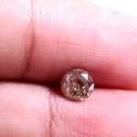 0.79 Ct round brilliant cut brown salt and pepper diamond rustic loose natural stone for unique jewelry