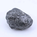 Natural black diamond loose gemstone with deep dark color and raw crystal texture.