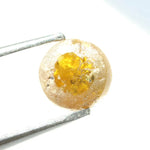 yellow colour rose gold round diamond ring